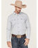 Moonshine Spirit Men's Temple Medallion Floral Print Long Sleeve Snap Western Shirt , White, hi-res