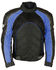 Image #1 - Milwaukee Leather Men's Combo Leather Textile Mesh Racer Jacket - 3X, Black/blue, hi-res