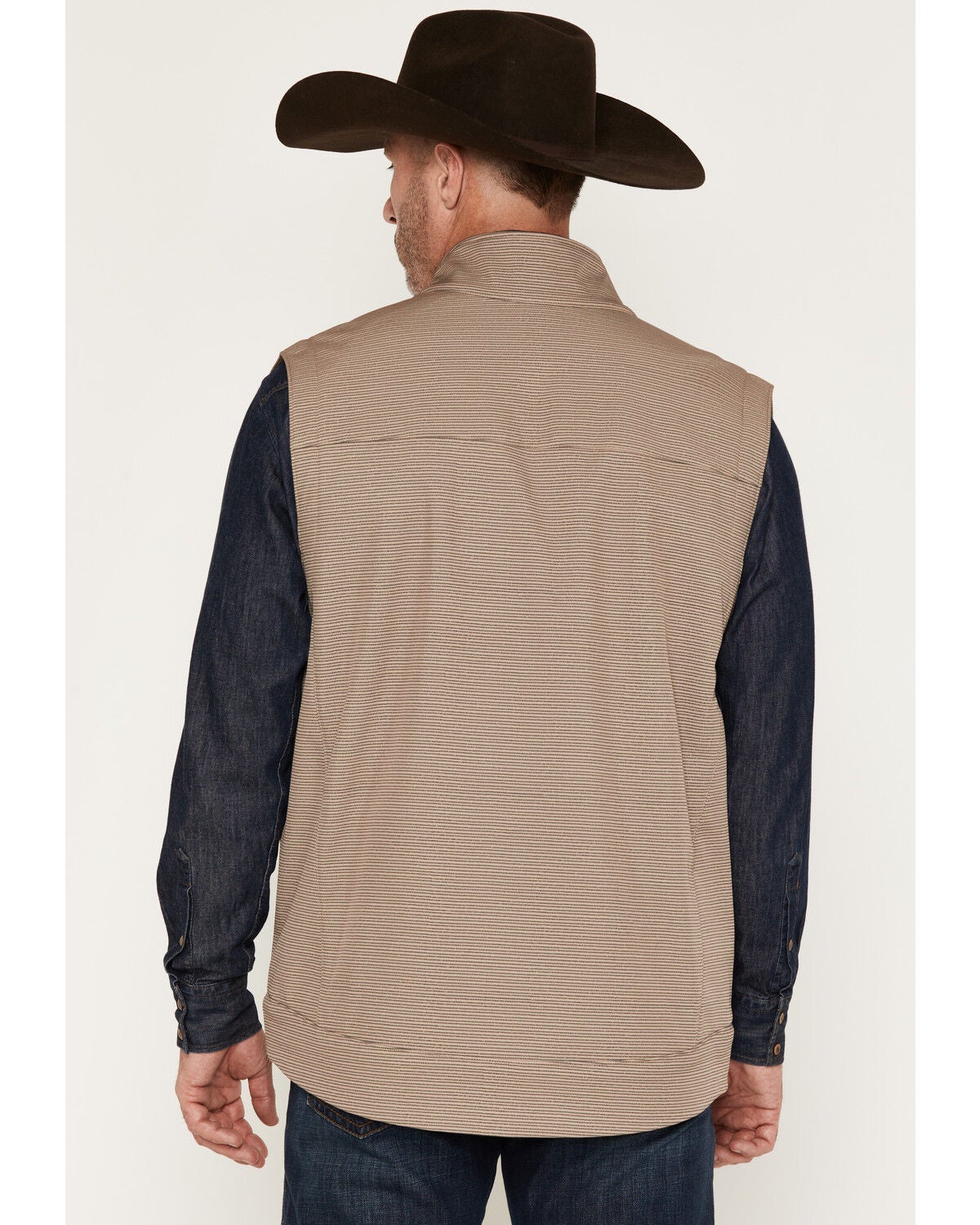Image #4 - Cinch Men's Printed Concealed Carry Softshell Vest, Khaki, hi-res