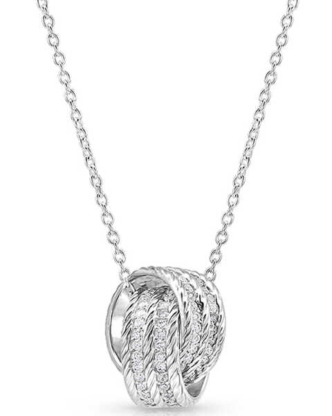 Image #2 - Montana Silversmiths Women's Forever Together Ring Necklace, Silver, hi-res