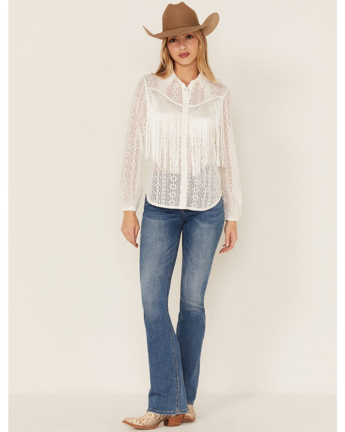 Fringe button down shirt Clearance