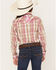 Image #4 - Cowgirl Hardware Girls' Embroidered Horse Plaid Print Long Sleeve Pearl Snap Western Shirt, Pink, hi-res