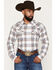 Image #1 - Gibson Trading Co Men's Tucker Plaid Print Long Sleeve Snap Flannel Shirt, White, hi-res