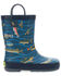 Image #2 - Western Chief Boys' Gone Fish'n Rain Boots, Navy, hi-res