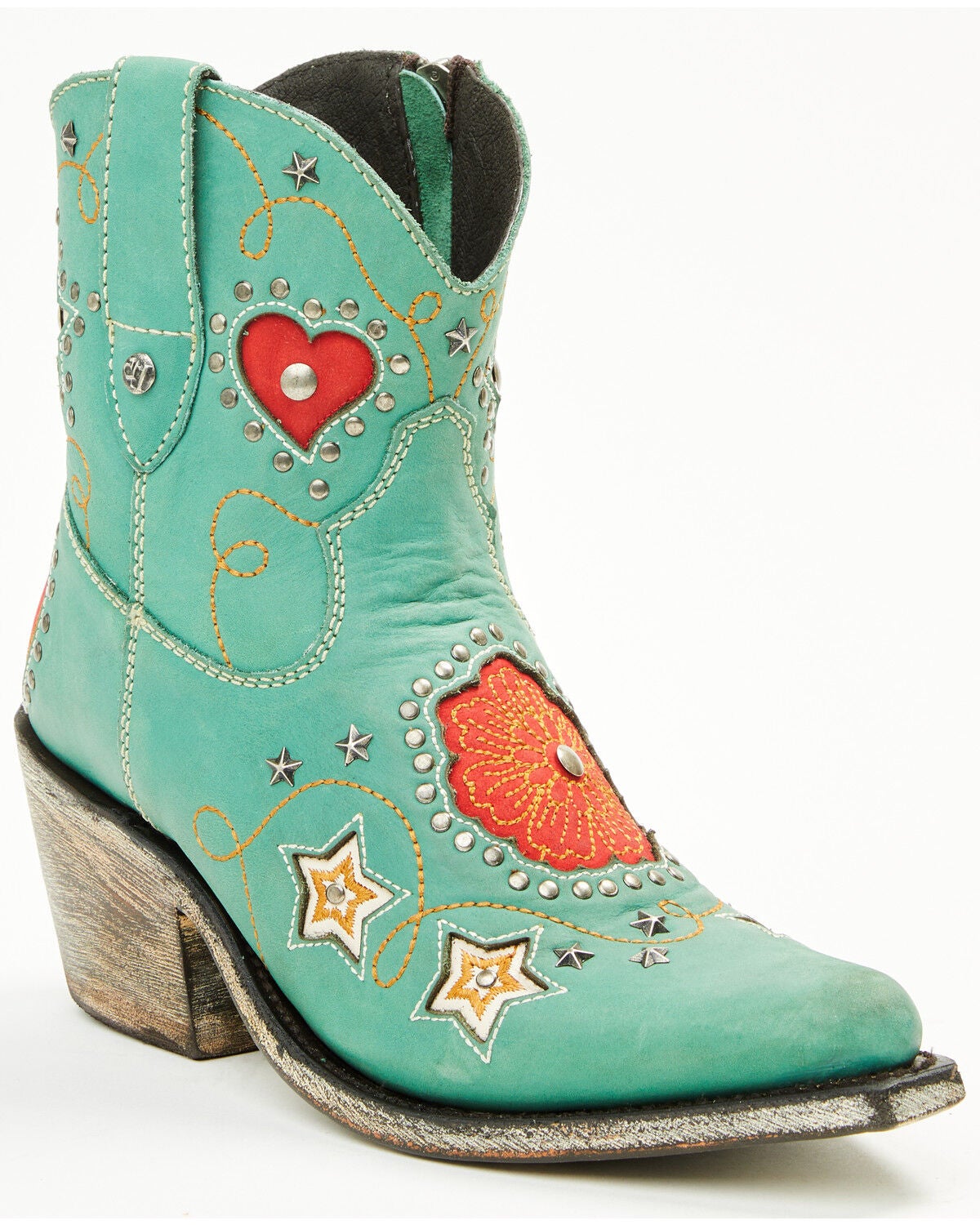 Liberty Black Women's Vegas Turquesa Booties - Snip Toe, Turquoise, hi-res