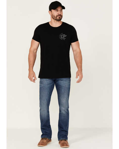 Image #2 - Moonshine Spirit Men's Man On The Moon Graphic T-Shirt , Black, hi-res