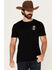Image #2 - Moonshine Spirit Men's Eagle Skull Mexico Short Sleeve Graphic T-Shirt, Black, hi-res