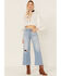 Image #1 - 7 For All Mankind Women's Luxe Vintage Cropped Jo Trouser Flare Jeans, Blue, hi-res