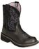 Ariat Women's Fatbaby Deertan Western Boots - Round Toe, Black, hi-res