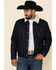 Image #2 - Levi's Men's Juniper Sherpa Lined Trucker Denim Jacket, Dark Blue, hi-res