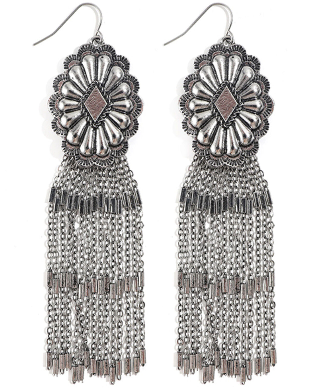 Image #1 - Cowgirl Confetti Women's Runaway Earrings, Silver, hi-res