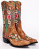 Macie Bean Women's Rose Garden Western Boots - Snip Toe, Honey, hi-res