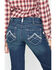 Image #4 - Ariat Women's Mid Rise Icon Stackable Straight Leg Jeans, Indigo, hi-res