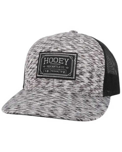 HOOey Men's White & Black Doc Logo Patch Mesh-Back Trucker Cap , White, hi-res