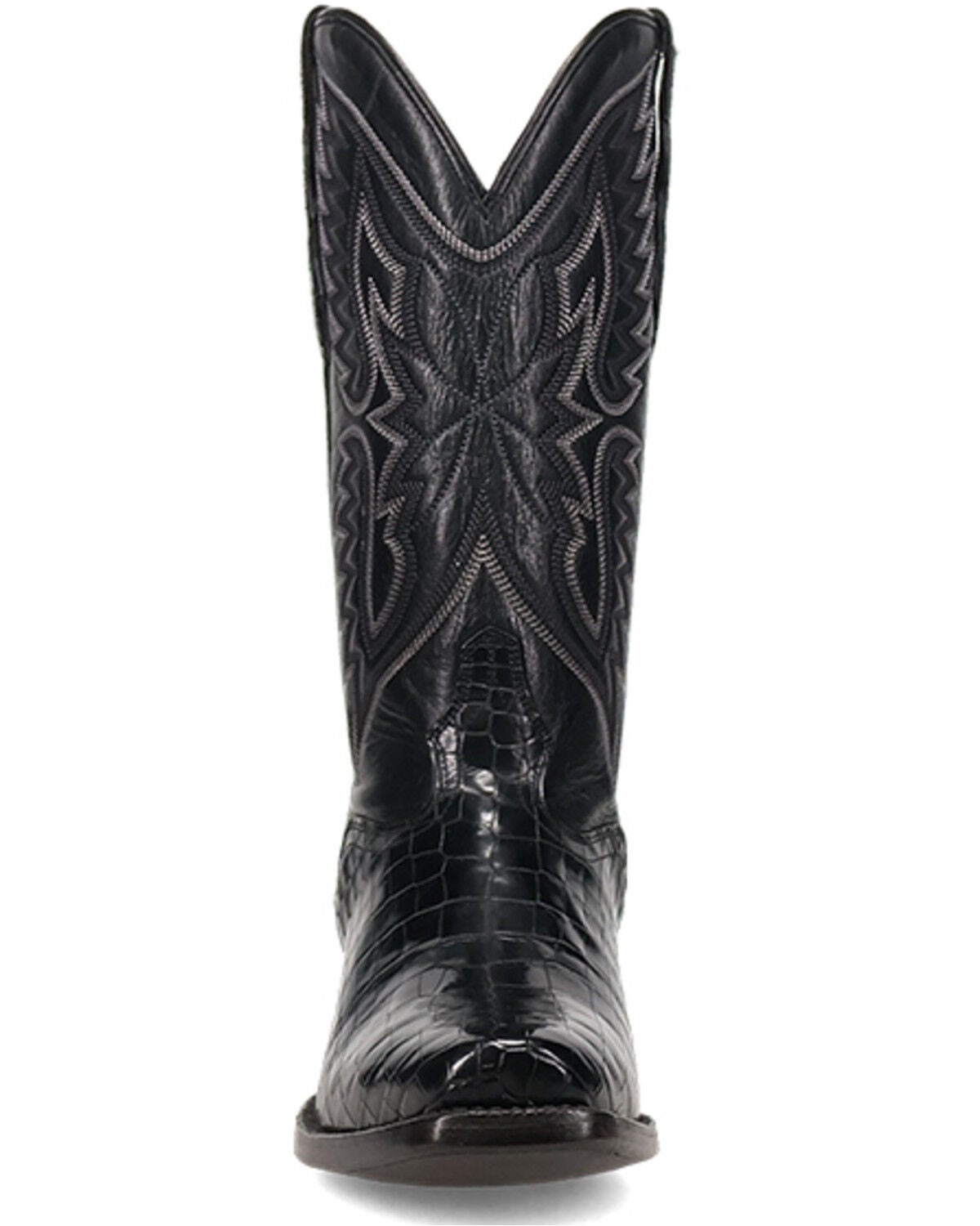 Image #4 - El Dorado Men's Nile Exotic Crocodile Western Boots - Square Toe, Black, hi-res