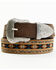 Image #1 - Cody James Brown 3-Piece Horse Hair Laced Southwest Inlay Belt, Brown, hi-res