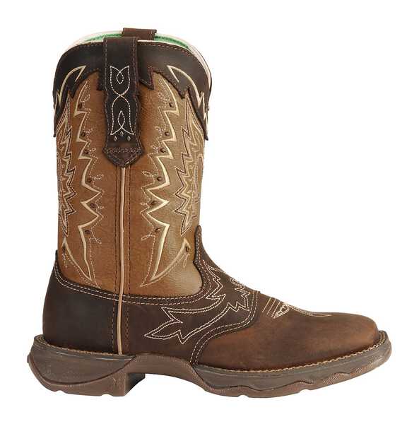 Image #2 - Durango Women's Let Love Fly Rebel Western Performance Boots - Broad Square Toe, Distressed, hi-res
