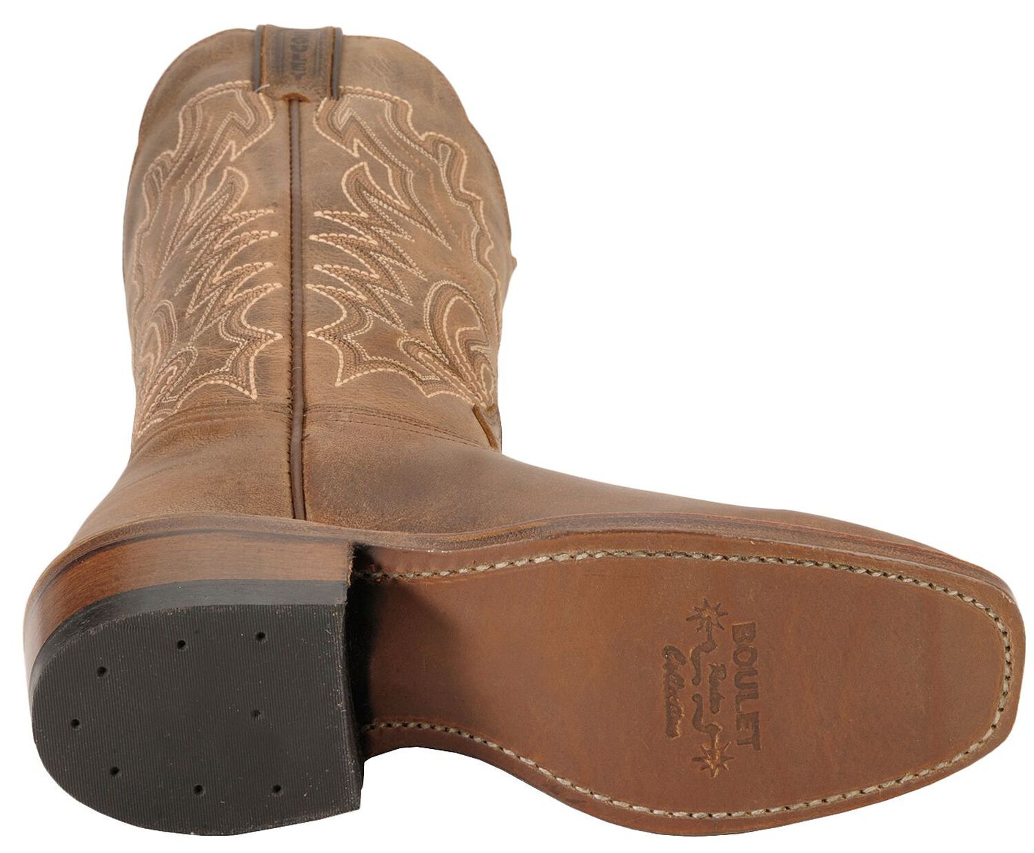 Image #5 - Boulet Women's Rancher Western Boots - Narrow Square Toe, Rustic Brn, hi-res