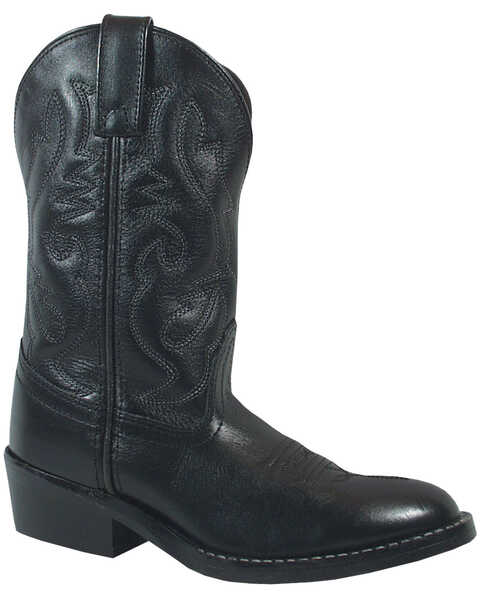 Smoky Mountain Boys' Denver Western Boots - Round Toe, Black, hi-res