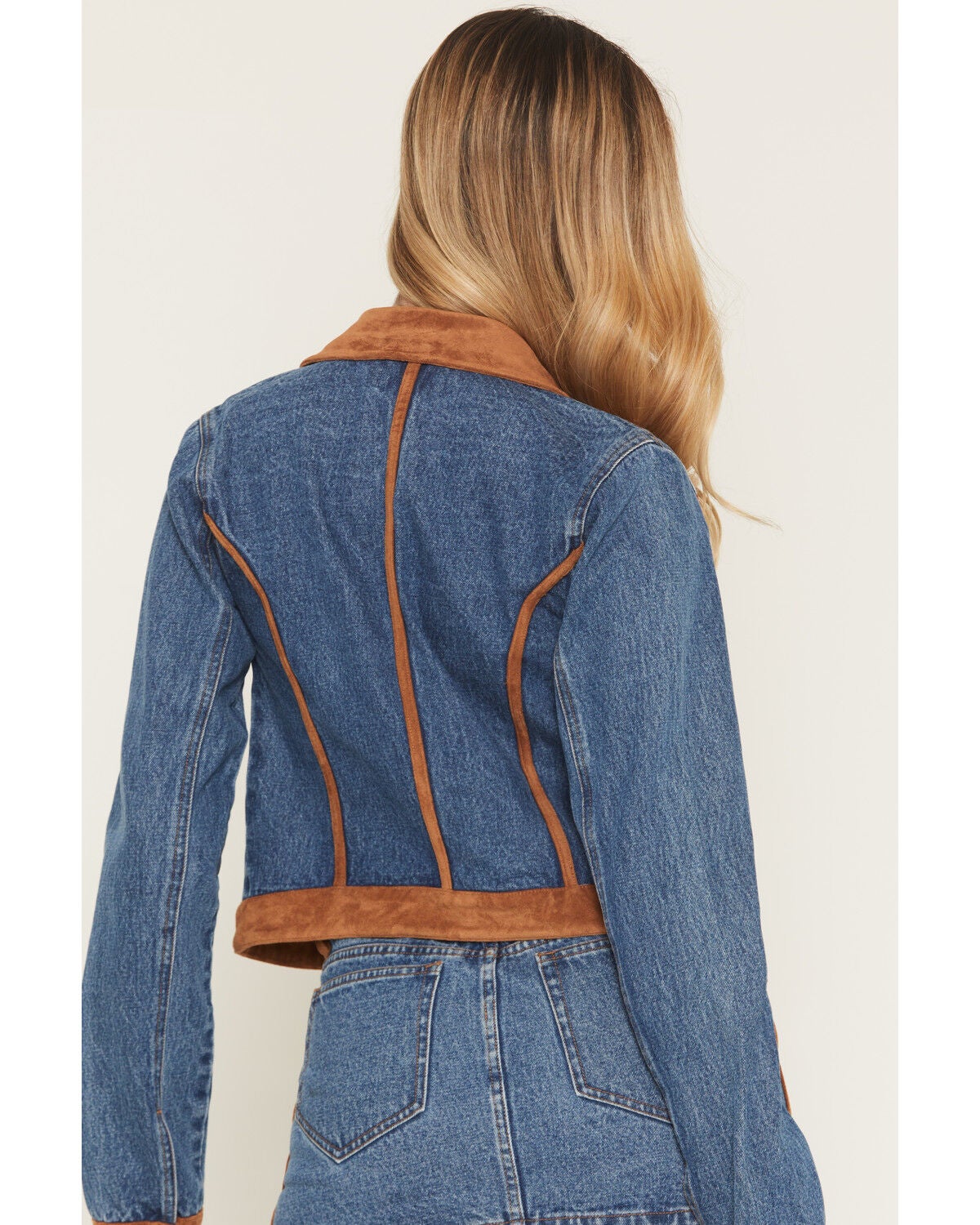 Image #4 - Show Me Your Mumu Women's Dawson Medium Wash Denim Jacket, Medium Wash, hi-res