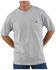 Carhartt Men's Loose Fit Heavyweight Logo Pocket Work T-Shirt, Light Grey, hi-res