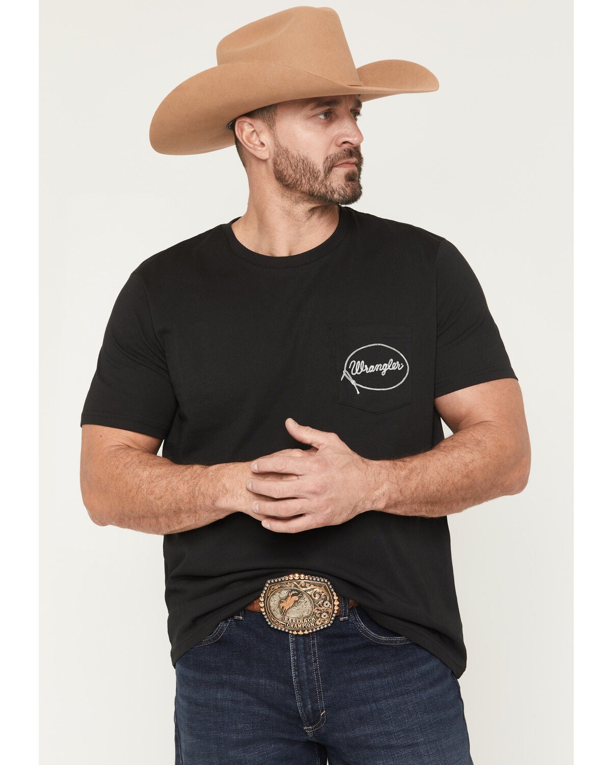 Image #2 - Wrangler Men's The Rodeo Short Sleeve Graphic T-Shirt, Black, hi-res