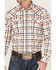 Image #3 - Gibson Men's Picnik Check Plaid Long Sleeve Snap Western Shirt , Cream, hi-res
