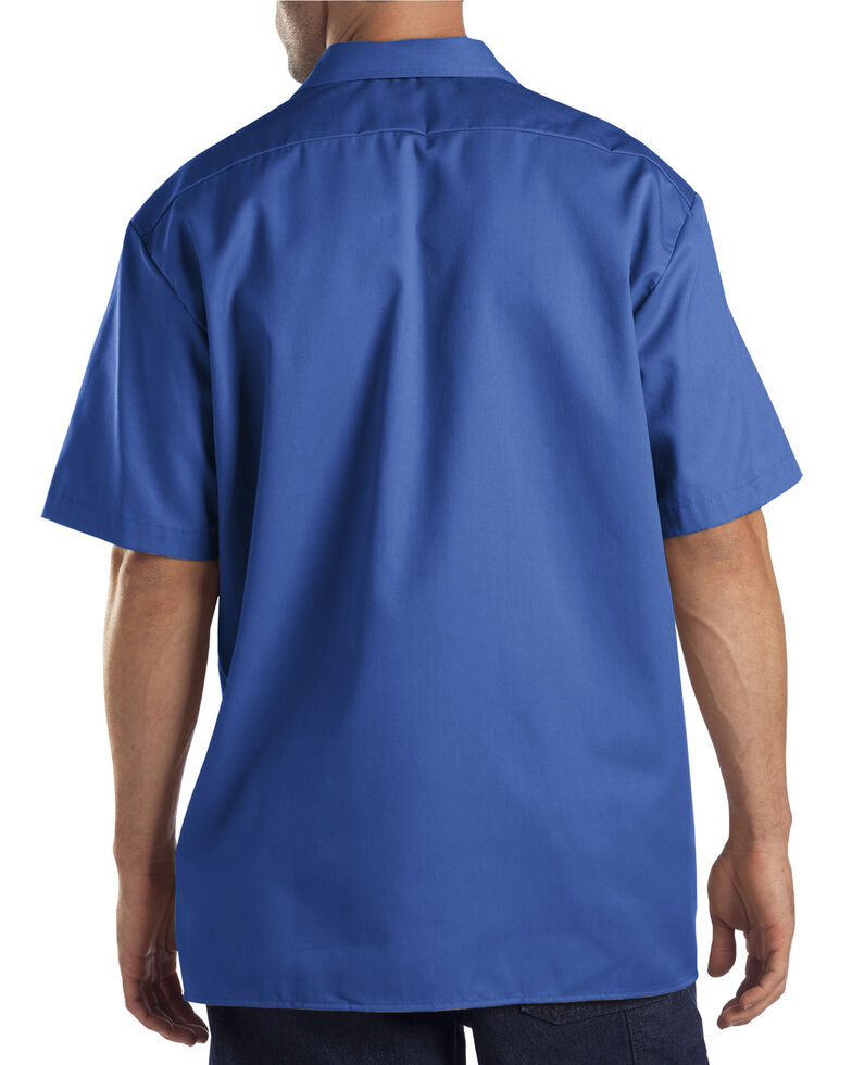 Dickies Short Sleeve Twill Work Shirt - Big & Tall-Folded, Royal, hi-res
