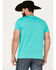 Rock & Roll Denim Men's Rodeo Skull Short Sleeve Graphic T-Shirt, Turquoise, hi-res