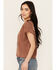 Image #2 - Cleo + Wolf Women's Brittany Joshua Tree Short Sleeve Graphic Tee , Oatmeal, hi-res