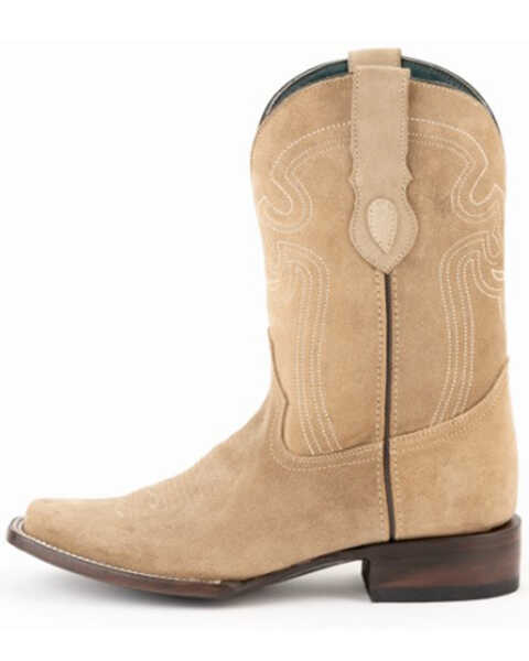 Image #3 - Ferrini Men's Roughrider Roughout Western Boots - Square Toe , Taupe, hi-res