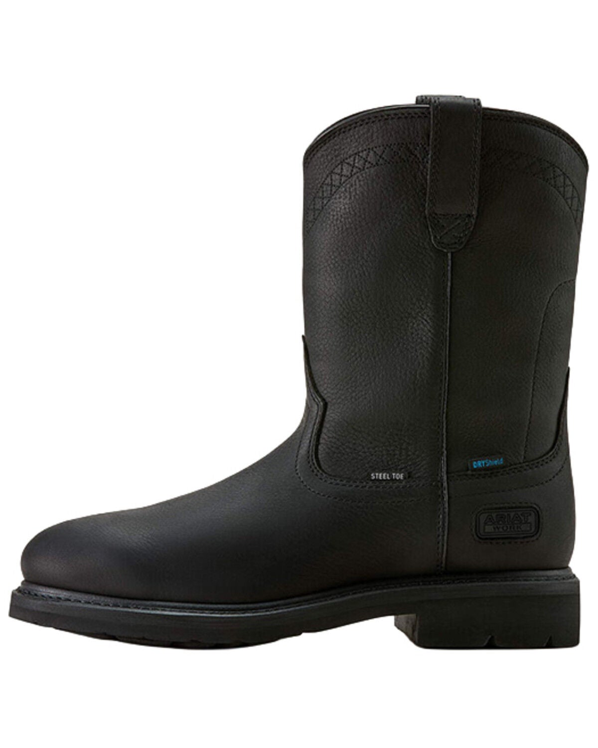 Image #2 - Ariat Men's Sierra Waterproof Pull-On Work Boots - Steel Toe, Black, hi-res