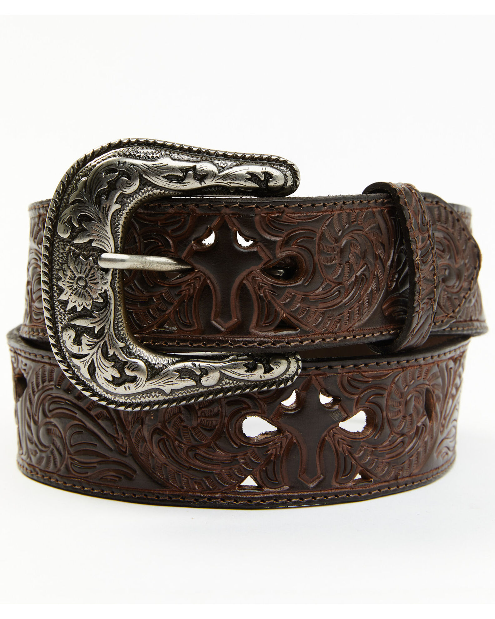 Shyanne Women s Cross Filigree Embossed Western Belt Sheplers