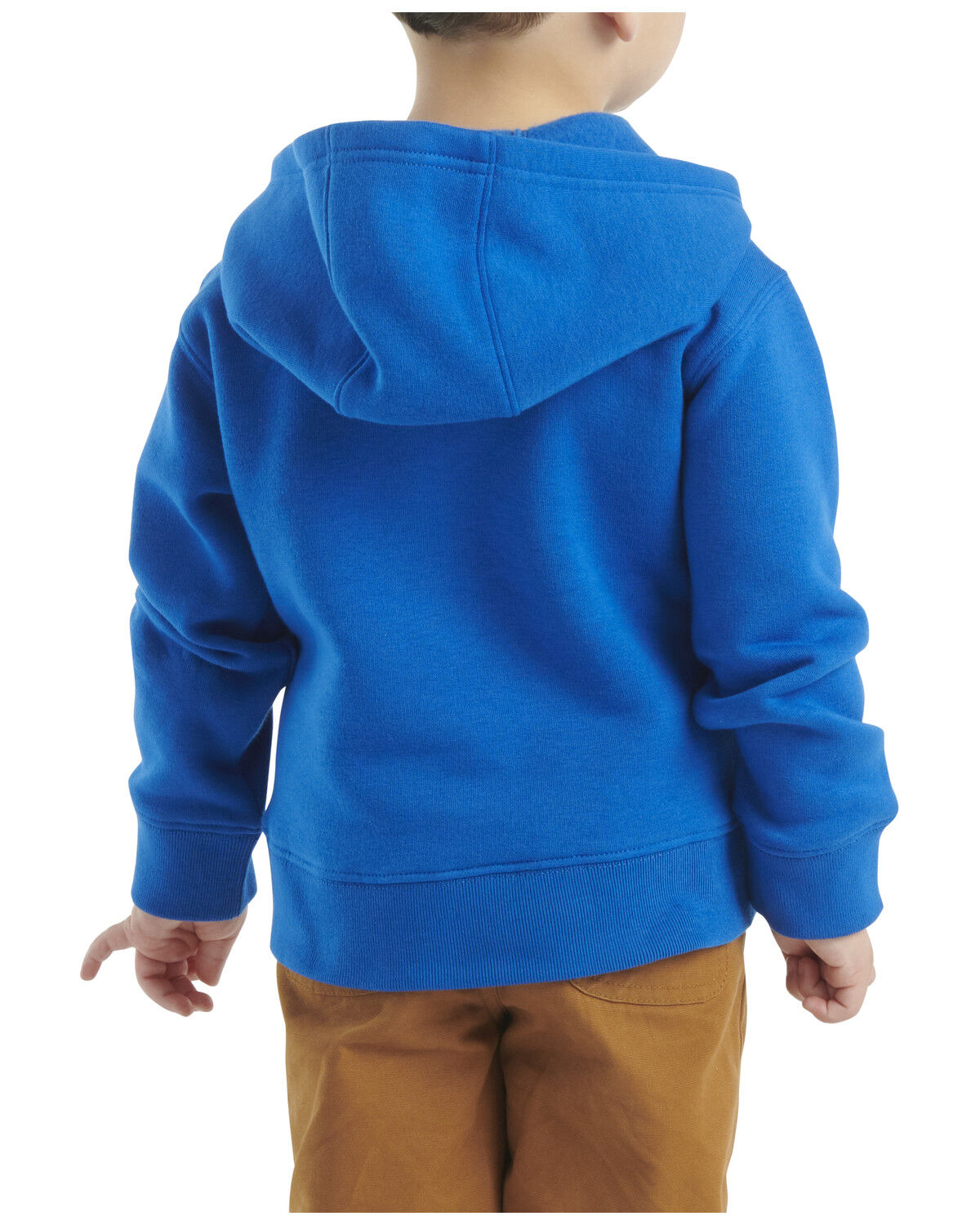 Image #3 - Carhartt Toddler Boys' Logo Half Zip Hooded Sweatshirt, Blue, hi-res