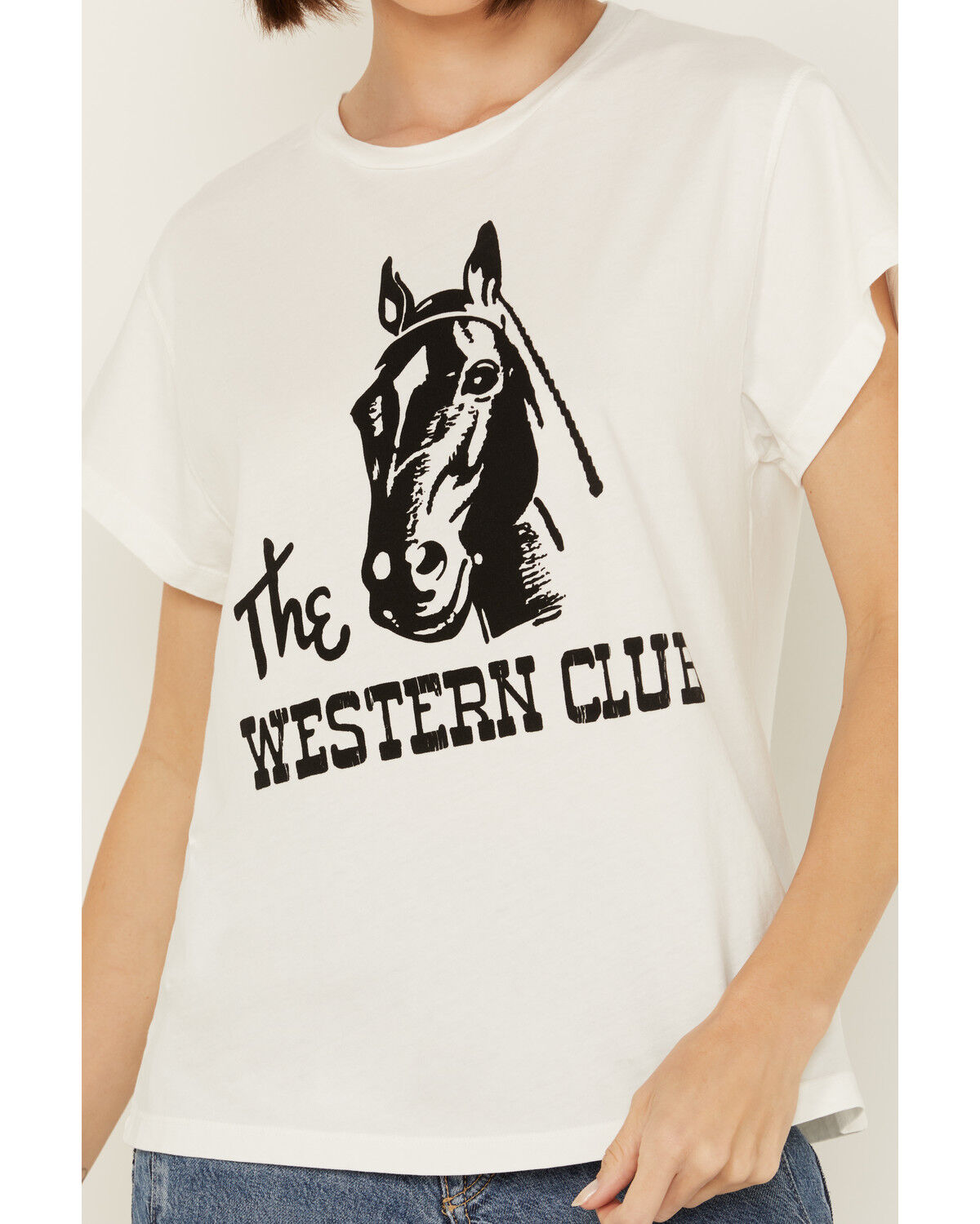 Image #3 - Bandit Women's Horse Western Club Short Sleeve Graphic Tee, White, hi-res