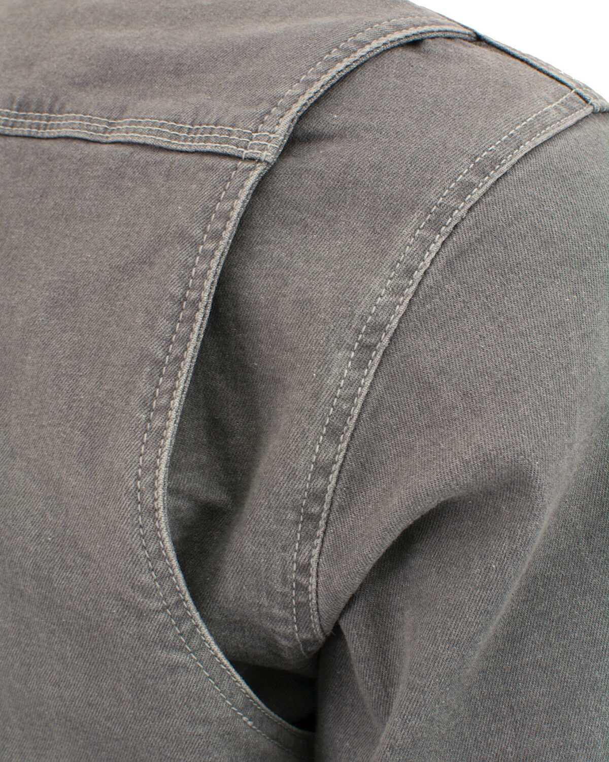 Image #5 - Milwaukee Performance Men's Aramid Reinforced Denim Biker Shirt, Grey, hi-res