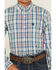 Image #3 - Cinch Boys' Plaid Print Long Sleeve Button-Down Western Shirt, Blue, hi-res