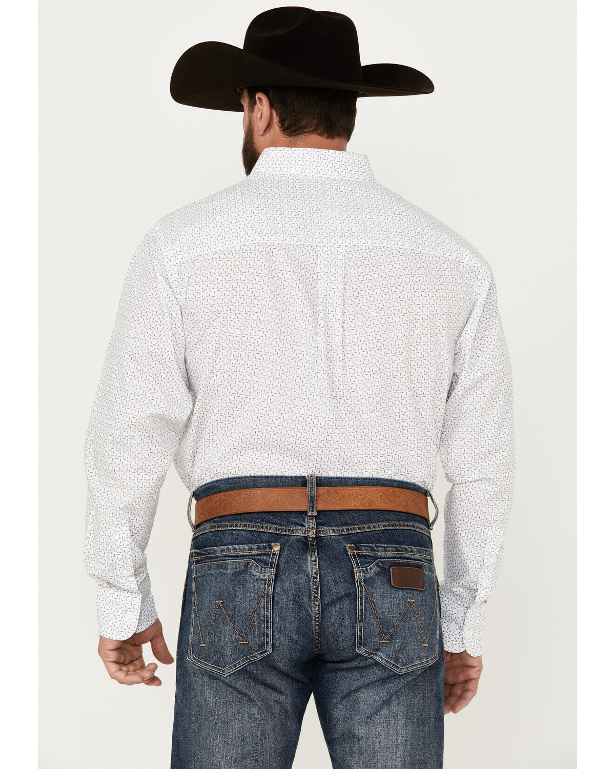 Image #4 - George Strait by Wrangler Men's Print Long Sleeve Button-Down Western Shirt, , hi-res