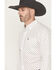 Image #2 - Ariat Men's Ross Wrinkle Free Geo Print Long Sleeve Button-Down Western Shirt, White, hi-res