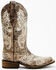 Corral Women's Glow in the Dark Western Boots - Square Toe, Brown, hi-res