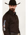 Image #2 - Rank 45® Men's Solid Basic Twill Logo Long Sleeve Button-Down Western Shirt , Coffee, hi-res