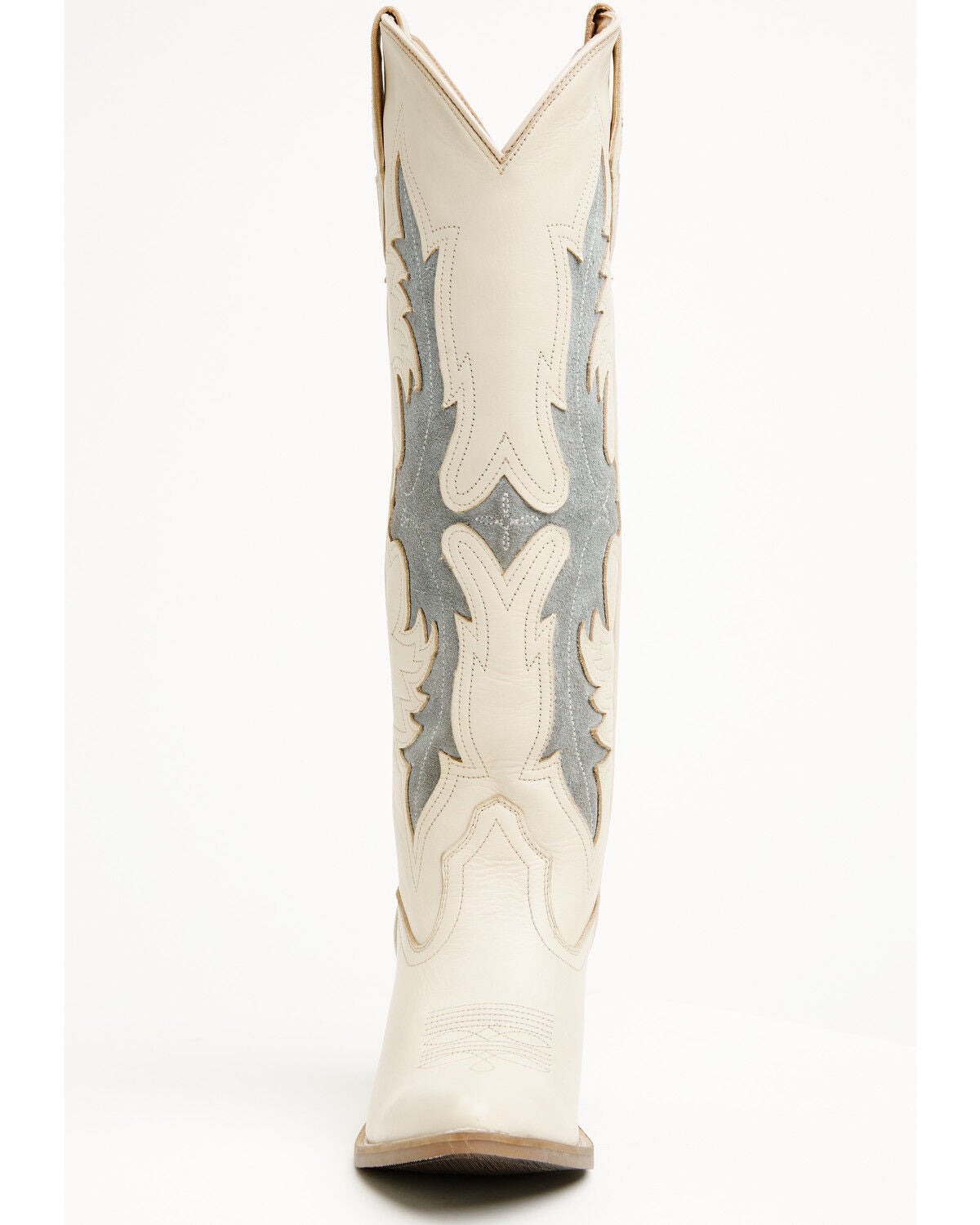 Image #4 - Idyllwind Women's Fire and Reign Tall Suede Western Boots - Round Toe, Ivory, hi-res