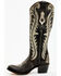 Image #3 - Corral Women's Studded Overlay Western Boots - Round Toe, Black, hi-res