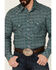 Rock & Roll Denim Men's Medallion Geo Print Long Sleeve Snap Western Shirt , Aqua, hi-res