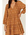 Image #2 - Stetson Women's Mojave Print Flat Rayon Dress, Brown, hi-res