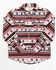 Image #1 - Shyanne Toddler Girls' Southwestern Printed Stripe Long Sleeve Pearl Snap Shirt, Burgundy, hi-res