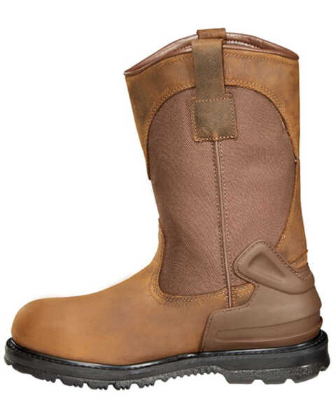Carhartt Water Repellent Wellington Pull-On Work Boots - Steel Toe, Bison, hi-res