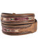 Tony Lama Men's Woven Leather Lace Belt, Bark, hi-res