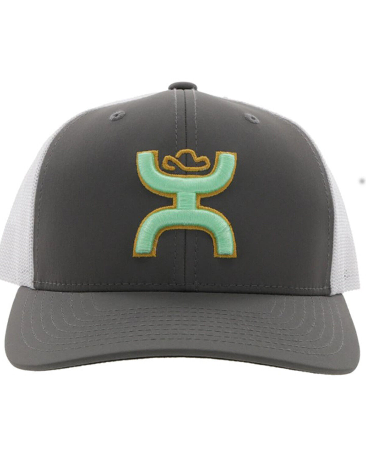 Image #2 - Hooey Men's Sterling Logo Embroidered Trucker Cap, Grey, hi-res