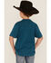 Image #4 - Cody James Boy's Working Ranch Short Sleeve Graphic T-Shirt , Blue, hi-res